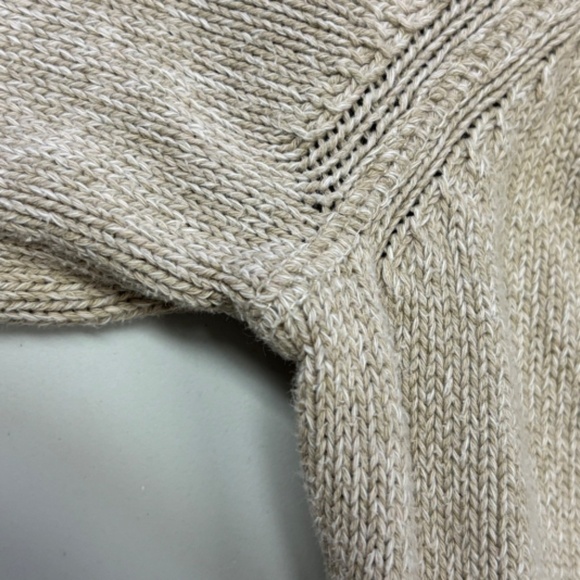 Eddie Bauer 100% cotton 1/4 zip tan knit sweater size XL - Picture 5 of 14